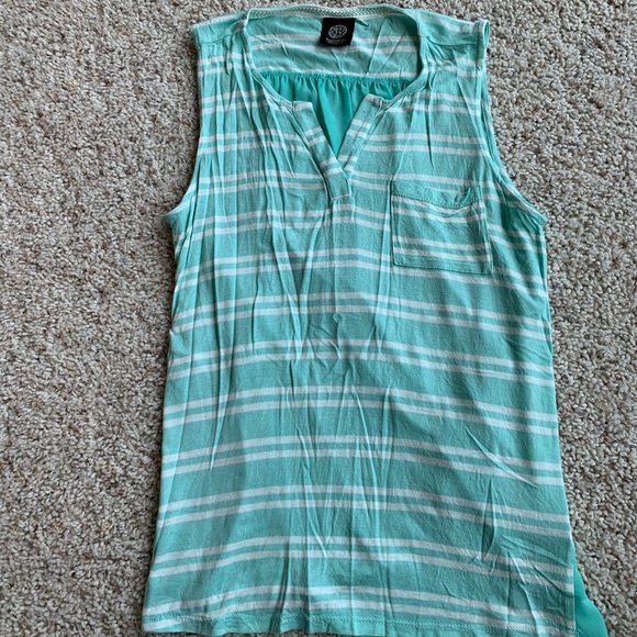 Women’s Mint-Colored Striped Tank - Picture 1 of 3